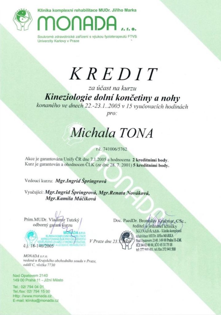 Certifikát č. 3