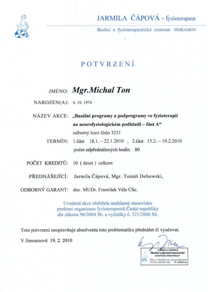 Certifikát č. 9
